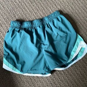 Green athletic shorts